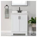 Oakley 25 in. Single Sink White Bath Vanity