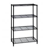 Black 4-Tier Metal Shelving Unit (36W x 54H)