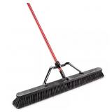 36 in. Push Broom Set with Brace & 60" Handle