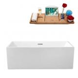 $699 57.9 IN. ACRYLIC BATHTUB   WHITE