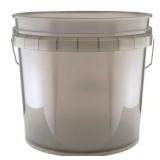1 lot (2) 3.5 Gallon Translucent Gray Paint Bucket