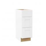 Shaker Bath 3-Drawer Base Cabinet Satin White