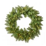 $25 24 IN. BATTERY-OPERATED PRE-LIT LED WREATH