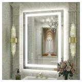 $112 FRAMELESS FRONT & BACK LED MIRROR, 20X28