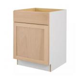 $129 UNFINISHED 24X24X34.5 IN. BASE CABINET