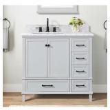 $719 MERRYFIELD 37" SINGLE SINK DOVE GREY VANITY