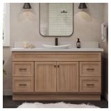 $749 CANFIELD 60 IN. BATH VANITY CABINET, WALNUT