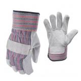 1 lot (3) Leather-Palm Large Gloves (3-Pairs)