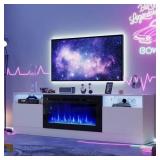 $300 SIZZIM 80 IN FREESTANDING FIREPLACE TV STAND