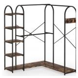 $157 CYNTHIA 71" BROWN WOODEN CORNER ARMOIRE