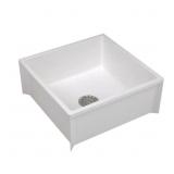 $240 24 IN. SERVICE MOP BASIN FOR 3 IN. DWV WHITE