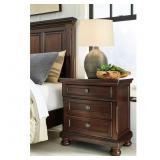 $435 PORTER BROWN 2-DRAWERS 28.75 IN. W NIGHTSTAND