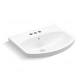 $139 ELMBROOK 7.69" PEDESTAL SINK W/ 4" CENTERSET