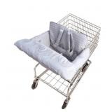 Go by Goldbug Shop Cart Cover - Gray Ticking Strip