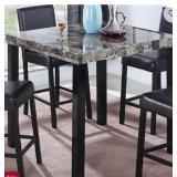 Pinkfringe Faux Marble Top Counter Height Table