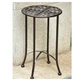 $84 Pemberly Row Iron Patio Side Table in Bronze
