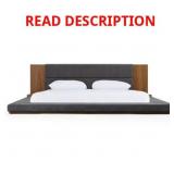 $1655 Modrest Jagger Eastern King Bed in Walnut