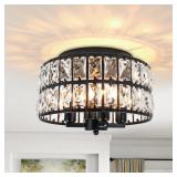 $73 Jashaun 4-light Crystal Flush Mount Ceiling Li