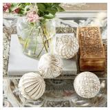 $35 Carwyn Ceramic Handmade Carved Decorative Whit