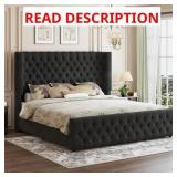 $460 Deep Tufted Headboard Upholstered Wingback Be