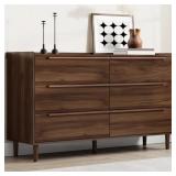 $357 54" W Double Dresser with 6 Drawers