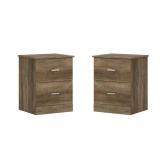 Allyannah 2 Drawer Nightstand (Set of 2)