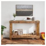 $170 Solid Wood Console Table -Long and Narrow Nat