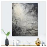 $50 Minimalism Grey Lunar Surface 4 - Tachisme Met