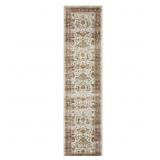 $34 Silas Vintage Bordered Traditional Ivory/Red W