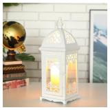 $25 15" Gothic Decorative Candle Lantern (White)