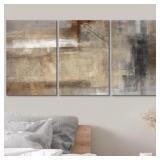 $73 Abstract Tan Brown Vintage Decor Living Room P