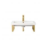 $579 Boston Glossy White Resin Rectangular Wall Mo