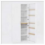 $276 Freestanding Kitchen Pantry Cabinet with Adju