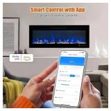 $290 Smart Electric Fireplace With Remote Control