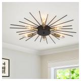 $70 6 - Light 23.82" Dimmable Linear / Sputnik Flu