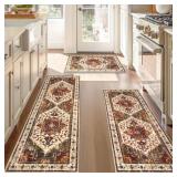 Vintage Faux Nylon Fleece Non-Slip Kitchen Mat & R