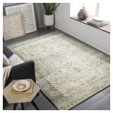 $365 Livabliss 5 X 7 (ft) Cream, Sage Indoor Borde