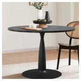 $220 35" Round Desktop Pedestal Base Petite Black
