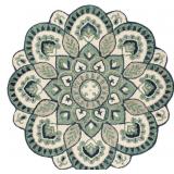 Safavieh Novelty 604 Ivory/Blue Bohemian 6ft x 6ft