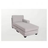 $450 9088 Grey Chaise Seat Cushion Only
