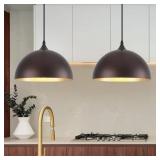 11.8inches 2 Packs Pendant Light Brown Kitchen Pen