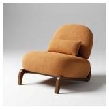 $274 Stylish Armless Accent Chair with Plush Velve