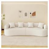 $480 Curved Sofa Compressed High-Density Foam Couc