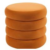 Leiani Boucle Round Storage Ottoman