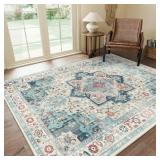 $105 Chenille Light Green 8x10 Area Rug Washable N