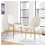 $163 Kataleah Tufted Velvet Side Dining Chairs - U