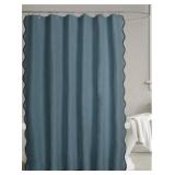 $34 Farmhouse Linen Textured Scalloped Edge Shower
