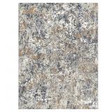 $115 Abstract Neutral Blue / Brown Washable Anti-S