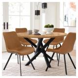 $164 Anagnos 15.7" Seat Height Faux Leather Uphols