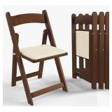 $196 4Pcs Wipe-Clean Deep Walnut-Padded Birch Fold